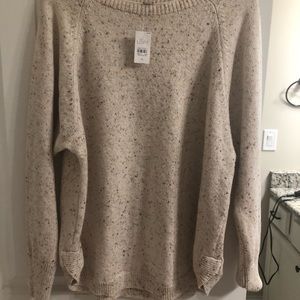Loft cream and sprinkle of color sweater